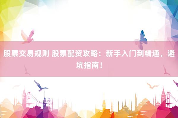 股票交易规则 股票配资攻略：新手入门到精通，避坑指南！