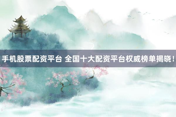手机股票配资平台 全国十大配资平台权威榜单揭晓！