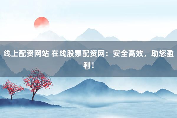 线上配资网站 在线股票配资网：安全高效，助您盈利！