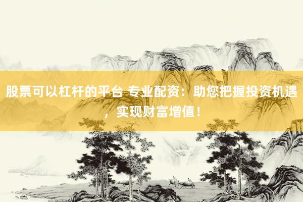 股票可以杠杆的平台 专业配资：助您把握投资机遇，实现财富增值！