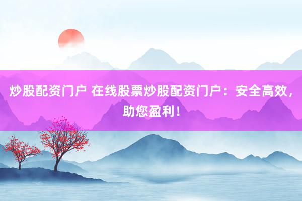 炒股配资门户 在线股票炒股配资门户：安全高效，助您盈利！