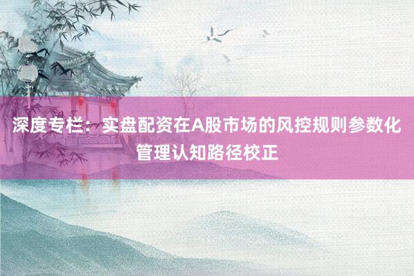深度专栏：实盘配资在A股市场的风控规则参数化管理认知路径校正